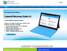 Tablet Screenshot of lazesoft.com